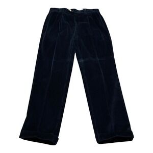The J. Peterman Company Navy Blue Straight Leg Corduroy Pants Men's 38x33 Wear